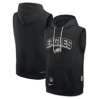 Sweat à capuche sans manches Nike Philadelphia Eagles Sideline Standard Issue Dri-FIT pour homme, noir