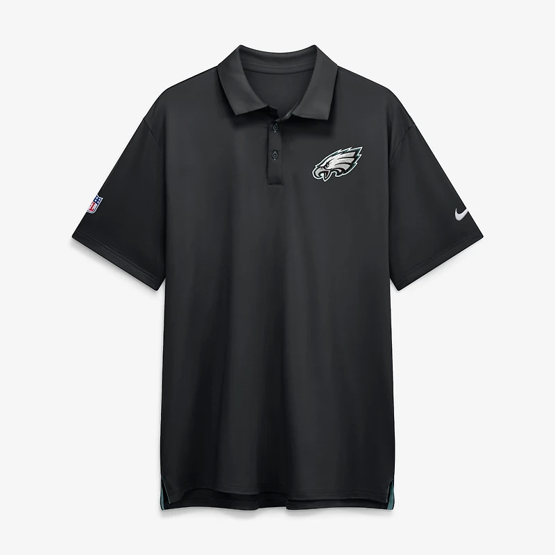 Polo Nike Dri-FIT noir Philadelphia Eagles Sideline Tour pour homme