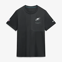 Men's Nike  Black Philadelphia Eagles Sideline UV Dri-FIT Coaches Shirt