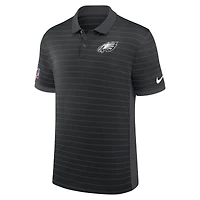 Men's Nike Black Philadelphia Eagles Sideline Victory Stripe Dri-FIT Polo