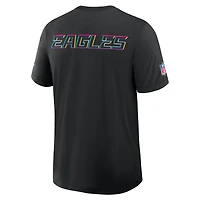 Men's Nike Black Philadelphia Eagles Tall 2025 NFL Crucial Catch Tri-Blend Dri-FIT T-Shirt