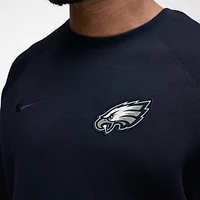 Men's Nike Black Philadelphia Eagles Tech Fleece Raglan Sweatshirt