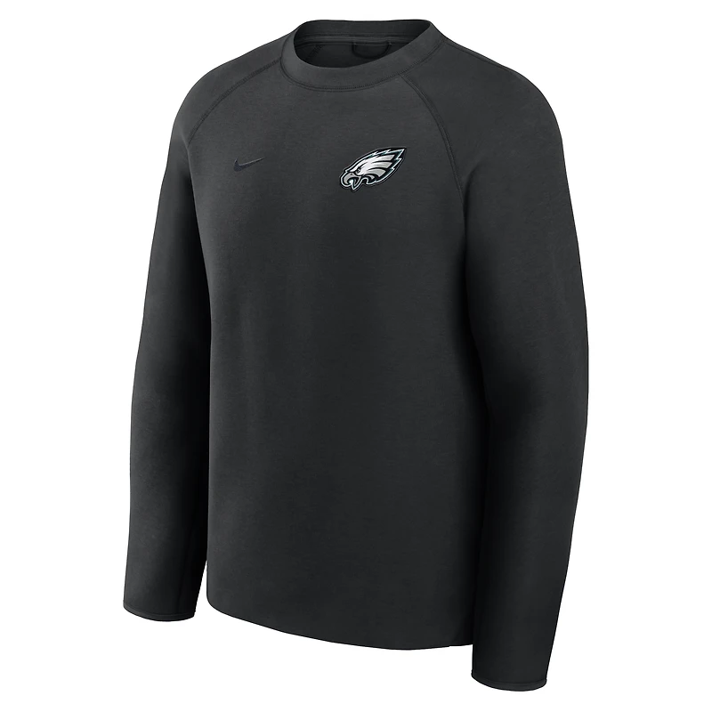 Sweat-shirt Nike Tech Fleece Raglan gris chiné pour homme des Philadelphia Eagles