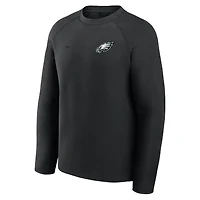 Sweat-shirt Nike Tech Fleece Raglan gris chiné pour homme des Philadelphia Eagles