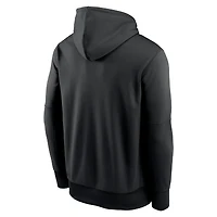 Men's Nike Black Philadelphia Eagles Wordmark Fleece Pullover Hoodie