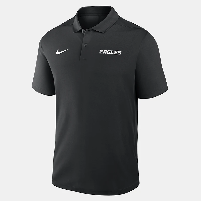 Polo Nike Dri-FIT noir Philadelphia Eagles pour homme, logo Victory, en tissu Dri-FIT.
