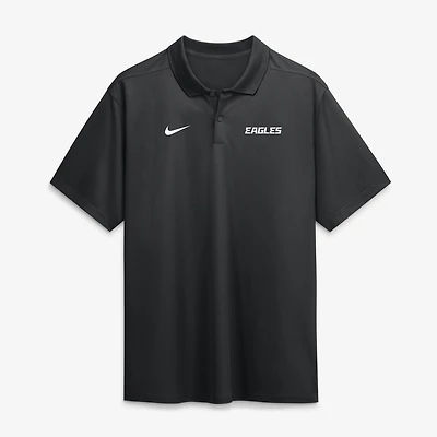 Polo Nike Dri-FIT noir Philadelphia Eagles pour homme, logo Victory, en tissu Dri-FIT.