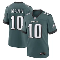 Maillot de match Nike Braden Mann vert nuit des Eagles Philadelphie pour homme