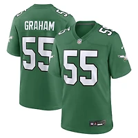 Maillot de jeu alternatif des Eagles Philadelphie Nike Brandon Graham Kelly pour homme, vert
