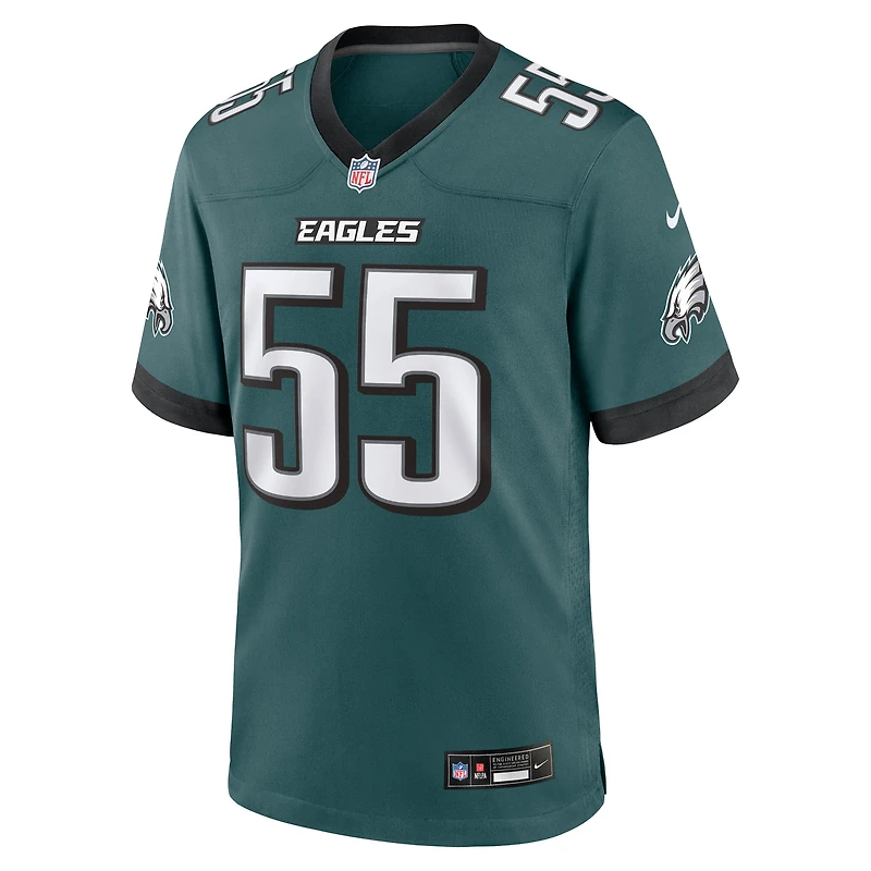 Maillot de match Nike Brandon Graham vert nuit des Eagles Philadelphie pour homme