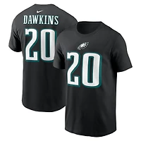 Men's Nike Brian Dawkins Black Philadelphia Eagles Retired Name & Number T-Shirt