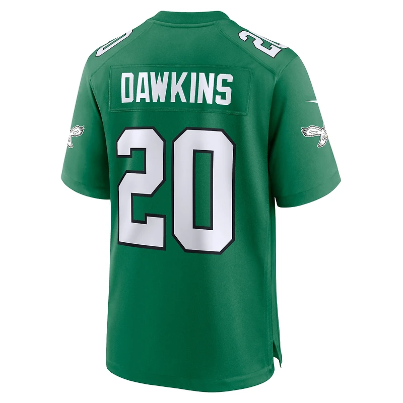 Maillot de match l'équipe Nike Brian Dawkins pour hommes, vert nuit, des Eagles Philadelphie