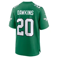 Maillot de match l'équipe Nike Brian Dawkins pour hommes, vert nuit, des Eagles Philadelphie