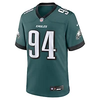 Maillot de match Nike Byron Young pour homme, vert nuit, Philadelphia Eagles