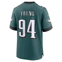 Men's Nike Byron Young Midnight Green Philadelphia Eagles Team Game Jersey