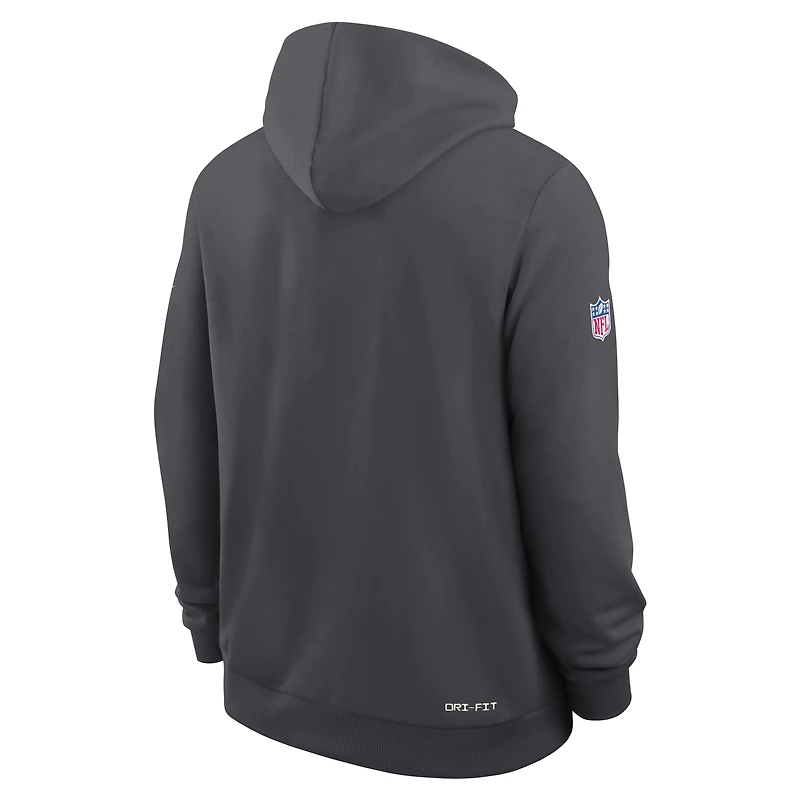 Men's Nike Charcoal Philadelphia Eagles Sideline Standard Issue Dri-FIT Hoodie