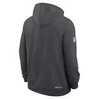 Men's Nike Charcoal Philadelphia Eagles Sideline Standard Issue Dri-FIT Hoodie