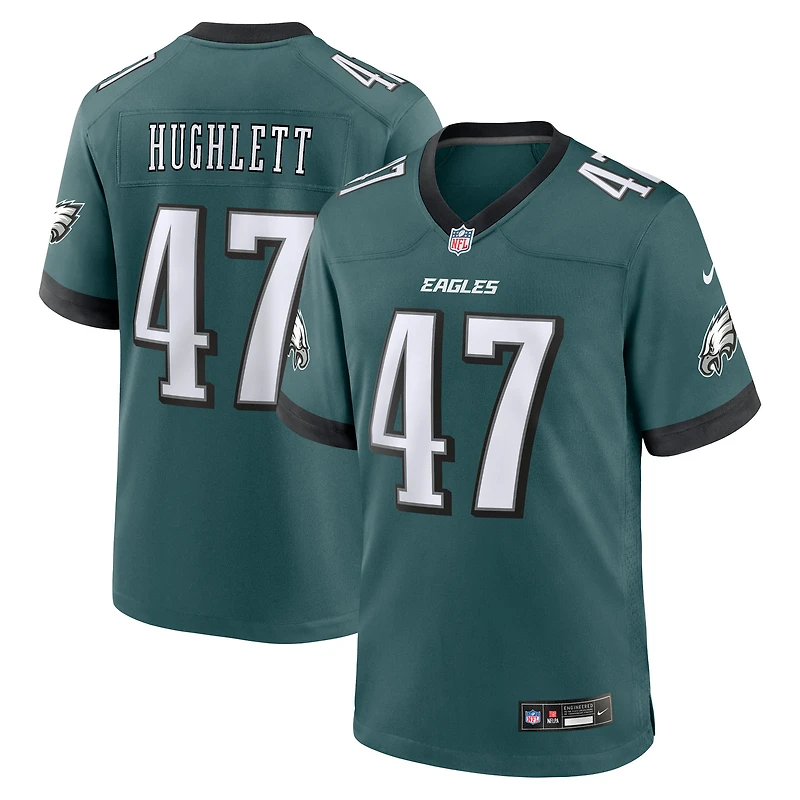 Maillot Nike Charley Hughlett pour homme, vert nuit, équipe des Philadelphia Eagles