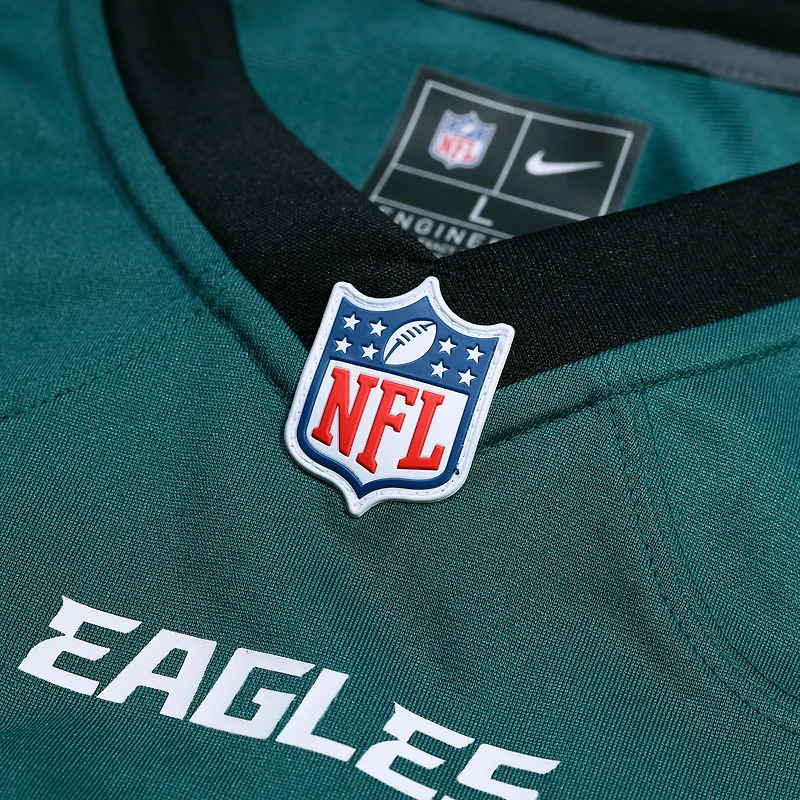 Maillot Nike Charley Hughlett pour homme, vert nuit, équipe des Philadelphia Eagles
