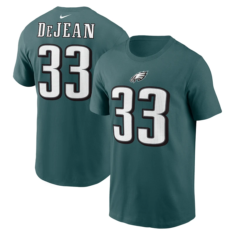 T-shirt Nike Cooper DeJean pour homme, vert nuit, avec nom et numéro de joueur des Philadelphia Eagles