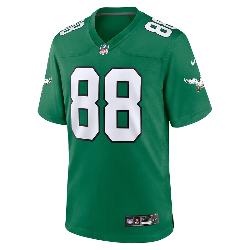 Maillot de joueur jeu alternatif Nike Dallas Goedert Kelly Green Philadelphia Eagles pour homme