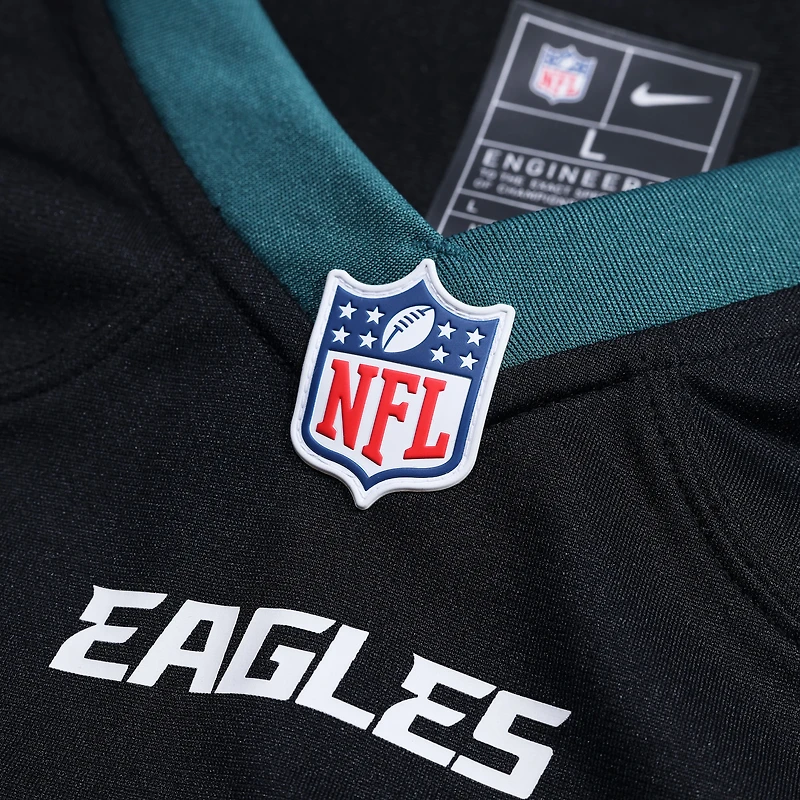 Maillot de match alternatif Nike DeVonta Smith pour hommes, noir, Philadelphia Eagles
