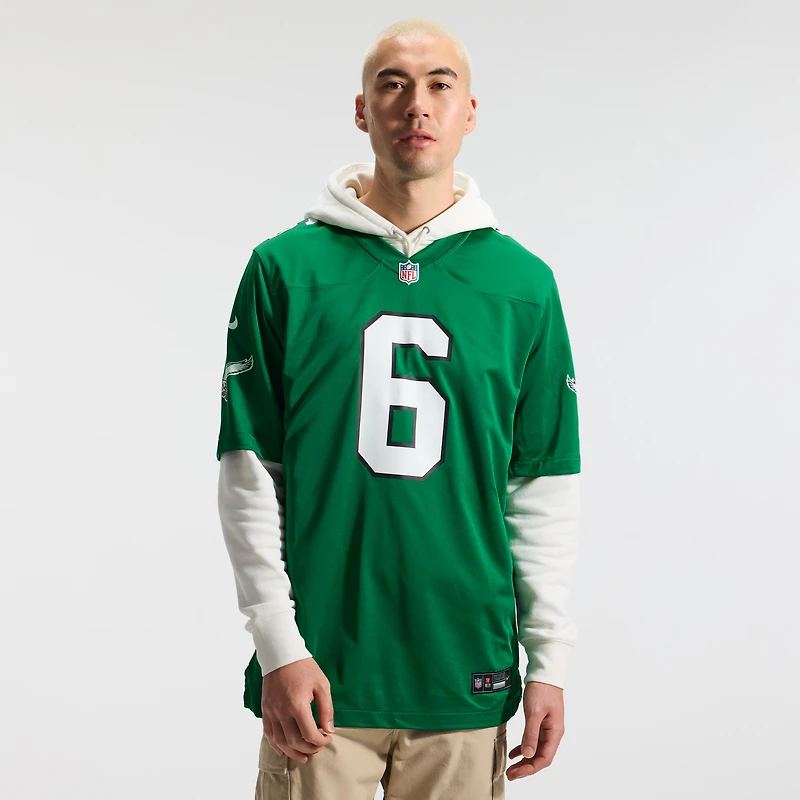 Maillot de joueur jeu alternatif Nike DeVonta Smith Kelly Green Philadelphia Eagles pour hommes