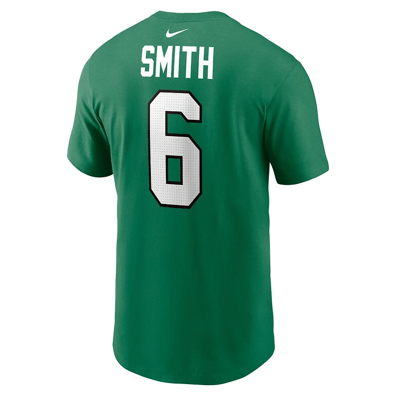 Men's Nike DeVonta Smith Kelly Green Philadelphia Eagles Alternate Player Name & Number T-Shirt