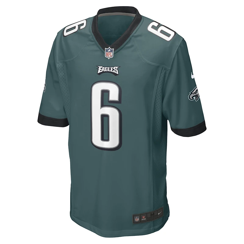 Maillot de match joueur Nike DeVonta Smith vert minuit pour hommes des Eagles Philadelphie