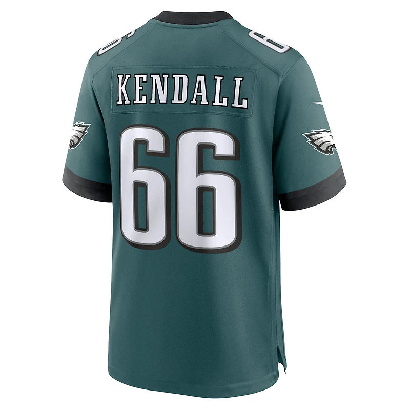 Men's Nike Drew Kendall Midnight Green Philadelphia Eagles Team Game Jersey