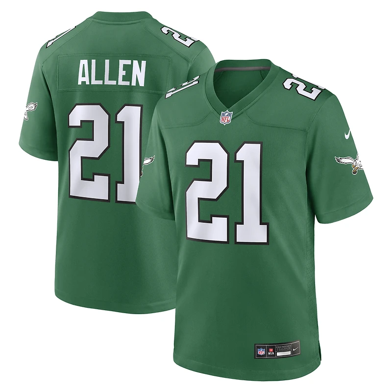 Men's Nike Eric Allen Kelly Green Philadelphia Eagles Retired Player Alternate Game Jersey