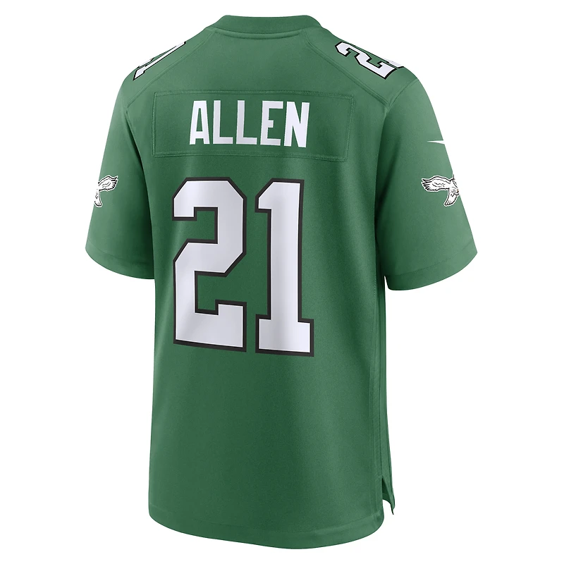 Maillot Nike Eric Allen Kelly vert pour homme, joueur retraité des Philadelphia Eagles, match alternatif