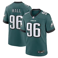 Men's Nike Gabe Hall Midnight Green Philadelphia Eagles Team Game Jersey