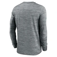 Men's Nike Gray Philadelphia Eagles Sideline Velocity Dri-FIT Long Sleeve T-Shirt