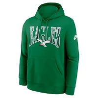 Men's Nike Green Philadelphia Eagles Full Blitz Club Fleece Pullover Hoodie