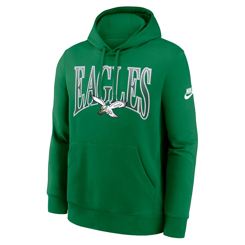 Sweat à capuche en molleton Nike vert Philadelphia Eagles Full Blitz Club pour homme