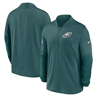 Men's Nike Green Philadelphia Eagles Sideline Dri-FIT Half-Zip Pullover