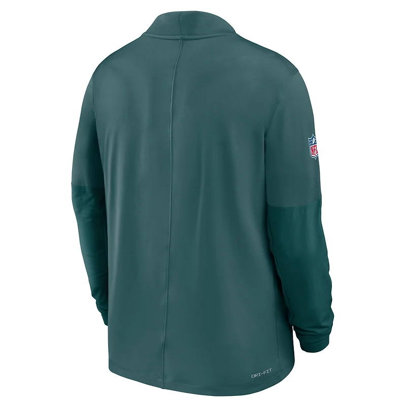 Men's Nike Green Philadelphia Eagles Sideline Dri-FIT Half-Zip Pullover