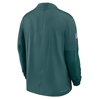 Men's Nike Green Philadelphia Eagles Sideline Dri-FIT Half-Zip Pullover