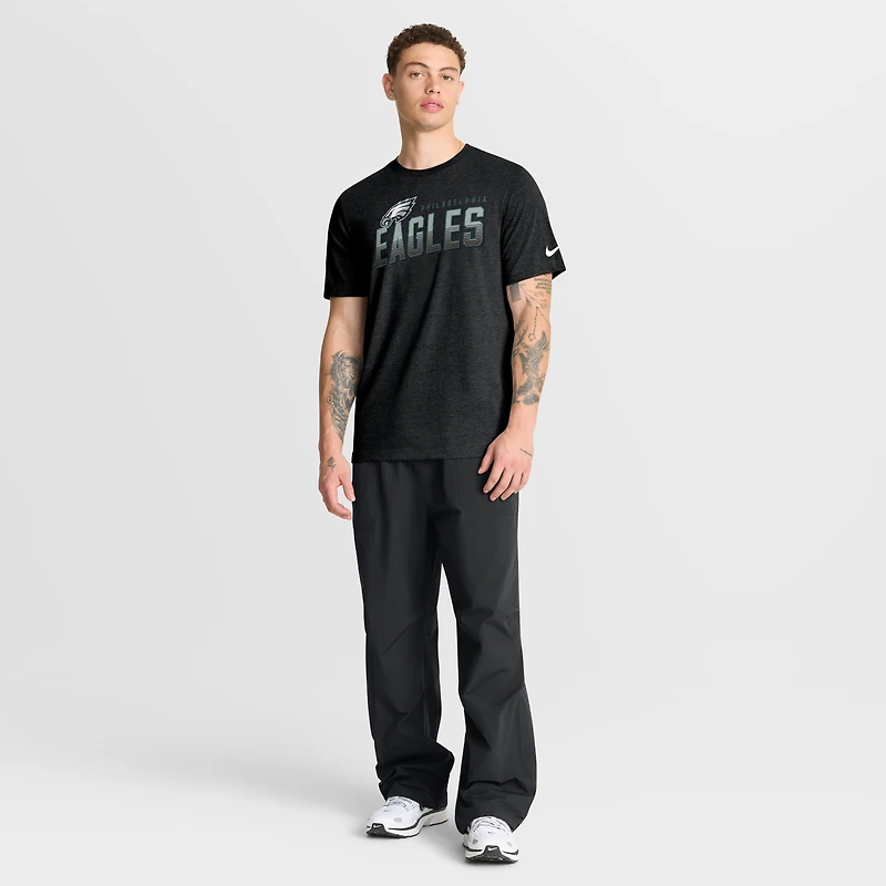 T-shirt Nike Heather Black Philadelphia Eagles Believe The Game pour homme