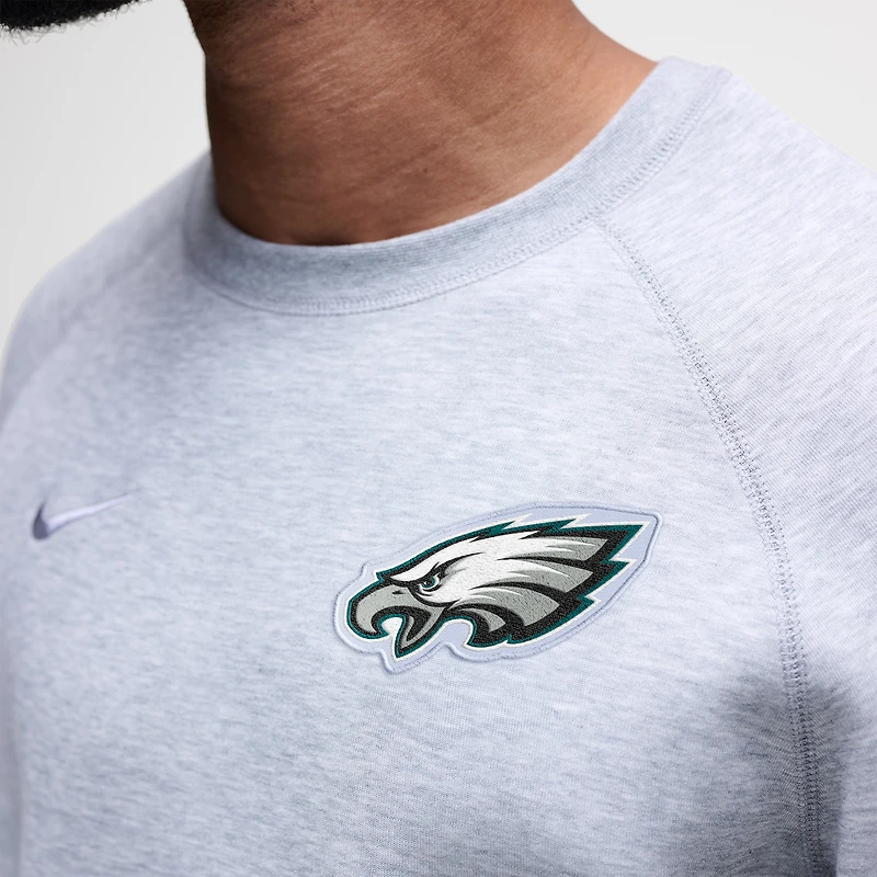 Sweat-shirt Nike Tech Fleece Raglan gris chiné pour homme des Philadelphia Eagles