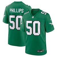 Maillot de match alternatif 2 vert Kelly Jaelan Phillips, Nike Eagles Philadelphie, pour homme