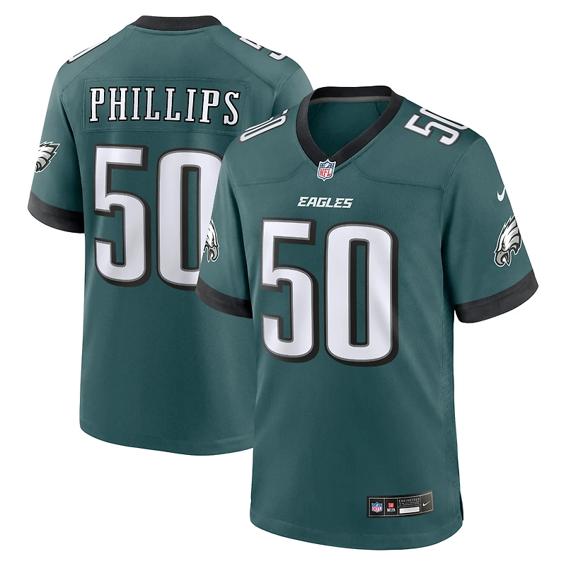 Men's Nike Jaelan Phillips Midnight Green Philadelphia Eagles Team  Game Jersey