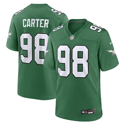 Men's Nike Jalen Carter Kelly Green Philadelphia Eagles Alternate Game Jersey