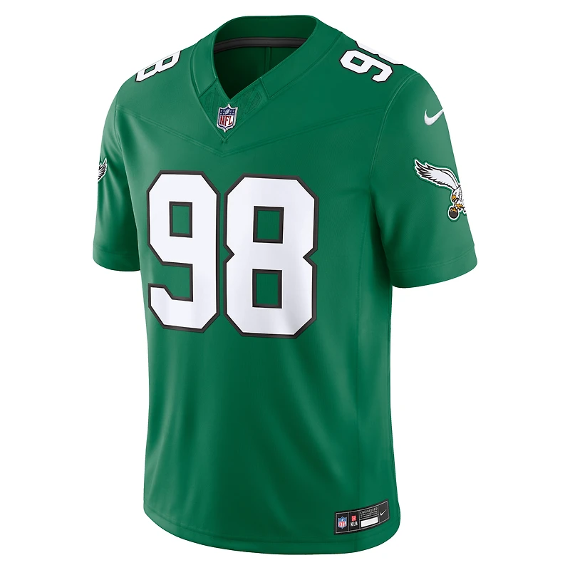 Men's Nike Jalen Carter Midnight Green Philadelphia Eagles Vapor F.U.S.E. Stitched Limited Jersey