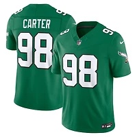 Maillot Nike Jalen Carter Midnight Green Philadelphia Eagles Vapor F.U.S.E. Stitched Limited pour homme