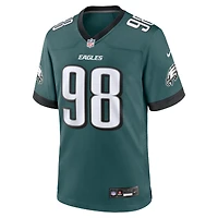 Men's Nike Jalen Carter Midnight Green Philadelphia Eagles Team Game Jersey