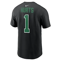 Men's Nike Jalen Hurts Black Philadelphia Eagles Carbon Name & Number T-Shirt