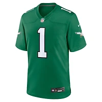 Maillot Nike Jalen Hurts Kelly Green pour homme, joueur de jeu alternatif des Eagles Philadelphie