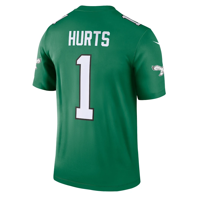 Men's Nike Jalen Hurts Kelly Green Philadelphia Eagles Legend Player Performance Top